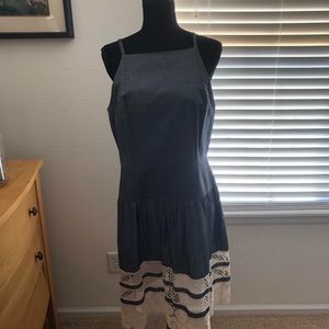 Ann Taylor chambray and lace dress